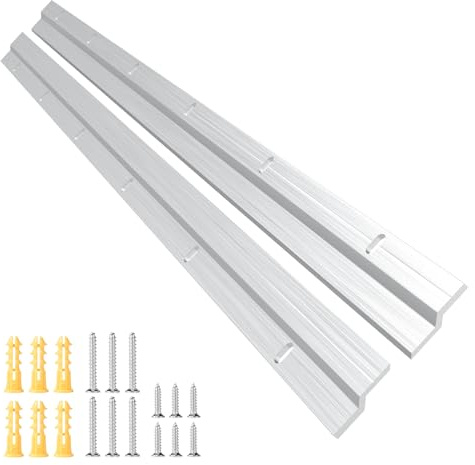 EFUTURETIME 1 paire de pinces en Z pour suspendre des charges lourdes de 61 cm, système de suspension très résistant, avec vis pour cadres lourds, tête de lit, miroir, rack