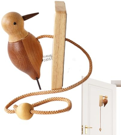 Klopfspecht Für Kinder Aus Holz 9CM Woodpecker Türklingel Antike Türklopfer Specht Klopfspecht Türschild Specht-Türklingel Für Spielhaus Kinderzimmer Kinderspielhaus