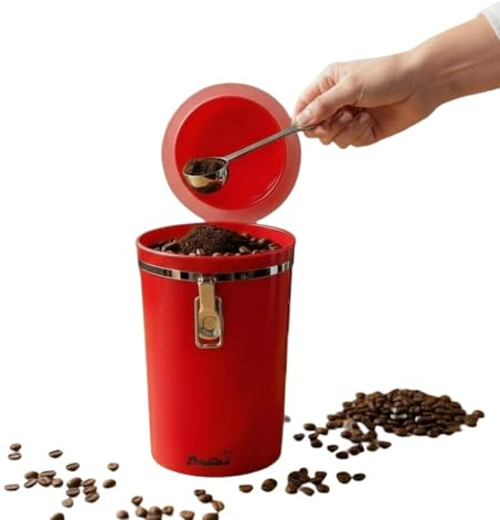 3 Pagen Lata de café para 500 g de café – Recipiente hermético para té y café – Contenido aprox. 500 gr – Rojo