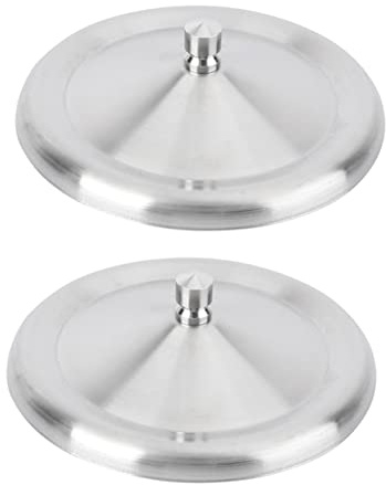 Gatuida 2 pièces Couvercles de Tasse Acier Inoxydable Couvercles Ronds Fuite et Poussière Joints Détanchéité pour Conservation de Chaleur Adaptés pour Mugs et Ramequins
