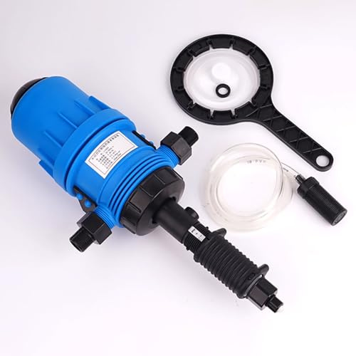 BVFNKQSC Agricultural Park 0.4% -4% Fertilizer Injection Distributor, Automatic Dilution Ratio Pump, Adjustable Fertilizer Injector,Blue