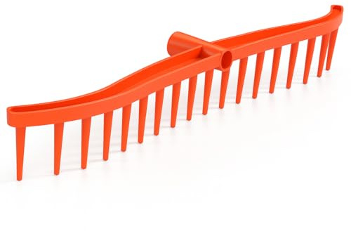 ERPINA® 3er Pack Gartenharke Heurechen mit 19 Zinken - 60cm Breite stabiler Rechen für Heu & Rasen - Gartenrechen aus bruchfestem Kunststoff ohne Stiel ideal für Gartenbesitzer, Landwirte & Tierhalter