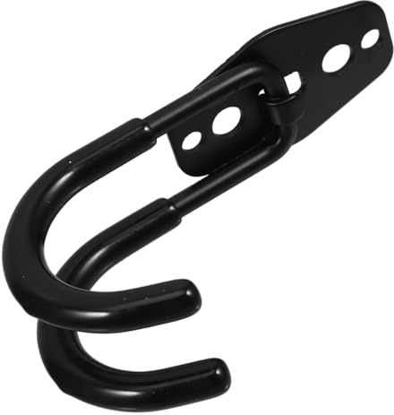Parliky Gancho de Hierro Resistente para Colgar Mangueras de Jardín Soporte Pesado con Superficie Lisa Organizador Práctico para Almacenamiento y Riego Exterior Color Negro