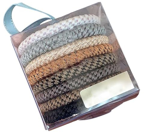 Élastiques Pour Cheveux Pour Filles, 8 pcs Élastiques Multicolores, Elastique Cheveux Epais, Epais En Coton Sans Couture, Hair Elastic Band, élastiques Pour Cheveux épais Et Bouclés (A)
