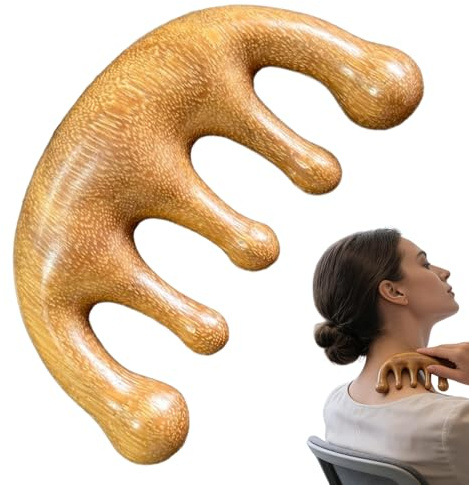Trä Hårbotten Massageapparat med Vida Tänder | Vidtandad hårborste & hårvårdsverktyg För Avkoppling Och Hårvårds Rutin Med Daglig Huvudvård