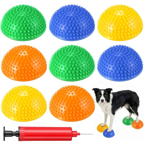 Shappy Balance-Pods für Beweglichkeit des Hundes, 16,3 x 16,3 x 8,9 cm, Trainingsplattform, Trainingsgerät mit Pumpe, Haustier-Trainingsgerät für Kraft, Körperausgleich, Stabilität, Rehabilitation