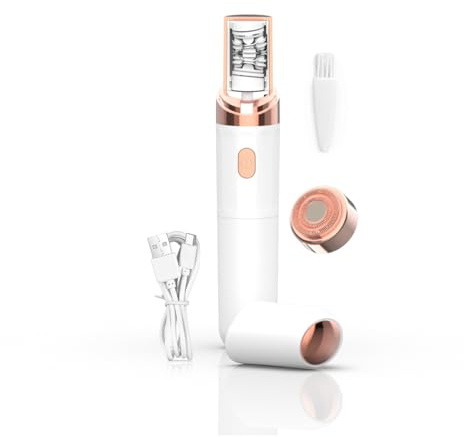 EpilSmooth⎪Épilateur Visage Xandora, Épilateur Facial Rechargeable Pour Femme, USB Rechargeable, Épilation Douce Et Rapide Du Visage (Weiß)