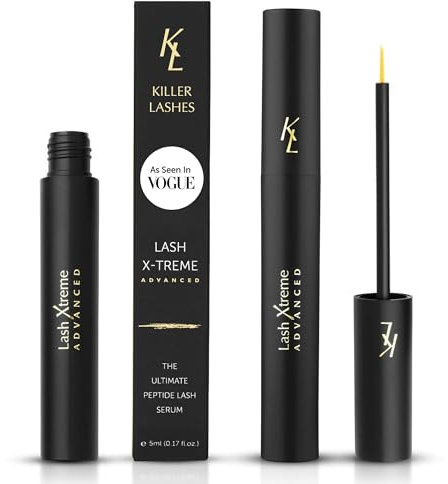 KL Killer Lashes Eyelash Serum for Longer, Thicker Lashes | Lash Growth Serum & Eyelash Enhancer with Peptides & Grape Stem Cells | Eyelash Conditioner for Fuller, Healthier Lashes, 1 Count
