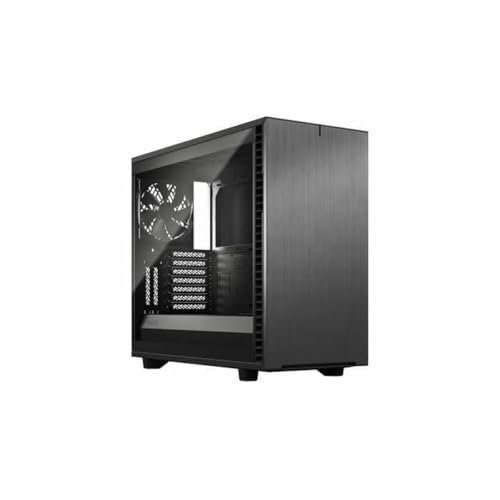 Fractal Design Define 7 Gray TG Modulares Silent E-ATX Mid Tower PC-Gehäuse aus Aluminium/Stahl mit seitlichem Fenster aus Tempered Glass, grau