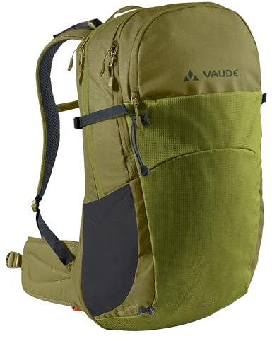VAUDE Wanderrucksack Wizard Grün 24+4, wasserabweisender Rucksack Damen & Herren, komfortabler Trekkingrucksack mit durchdachtem Tragesystem & praktischer Fächeraufteilung