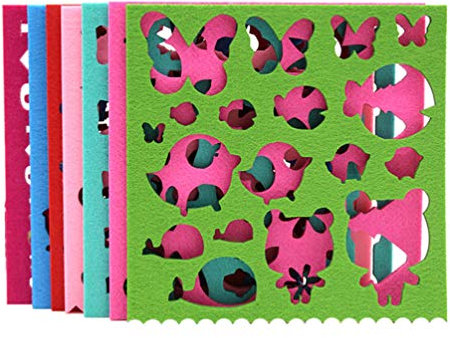 EXCEART 7piezas Moldes De Aguja De Fieltro Para Manualidades Plantillas De Para Bordado y Formado De Accesorios Kit De Inicio De Fieltro Para Adultos