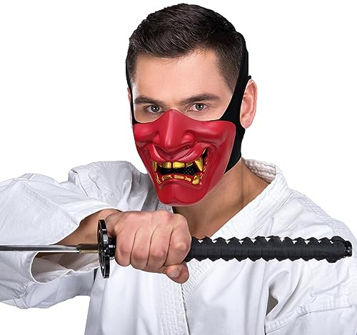 Yzpacc Taktische Halbgesichtsmaske, Hälfte Gesichtsmaske Gesichtsschutz Maske für Softair/Paintball/BB Gun/CS/Jagd/Schießen, ideal Maske für Halloween, Cosplay, Kostüm Party