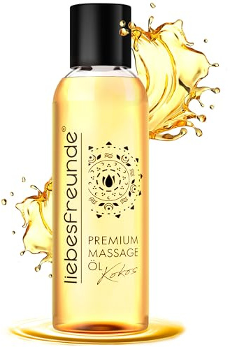 Liebesfreunde® Erotik Massageöl Kokos zur Entspannung - Erotisches Massage Öl für Körper & Seele, 150 ml