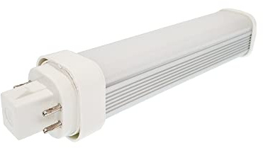 E-Simpo 11W LED GX24Q 4-pin Base Light Bulb Replace PL-C 26W CFL GX24/G24Q Horizontal LED PL Retrofit Lamp Frosted 180D Side Light Warm White 3500K (Remove/Bypass The Ballast)