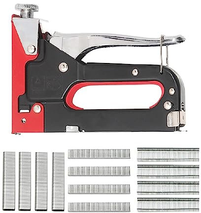 Levemolo Heavy Duty Staple Tool Nail Device U-Shaped Stapler for Crafts and Painting 3 Boxes Staples Suitable for Carpentry and Decoration