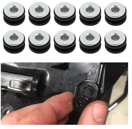 JNNJ 10 Stück Motorrad Gummitüllen, Motorrad Gummussur-Brümmets Bolt, Verkleidung Schrauben Motorrad Windschild Ersatzzubehör, Motorrads Ersatz Zubehör Verkleidungen