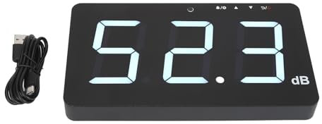 Dezibel-Messgerät, 9,6-Zoll-Großbild-Wand-Lärmmessgerät, SW-525C, Dezibel-Messgerät, Schallmonitor mit Alarm, Weißes Display