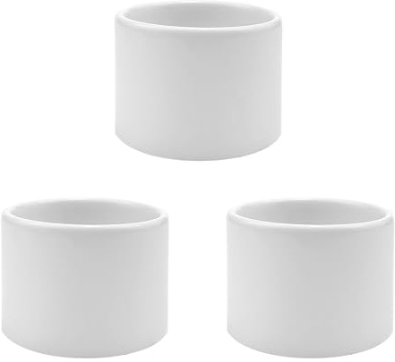 ECUDIS 3 Pack Metal Lamp Shade Collar Rings, Light Socket Shade Rings for Medium-Base Ceramic Sockets, Lock E26 E27 Ceramic/Porcelain Socket with Thread Diameter 1-1/2 Inches (White)