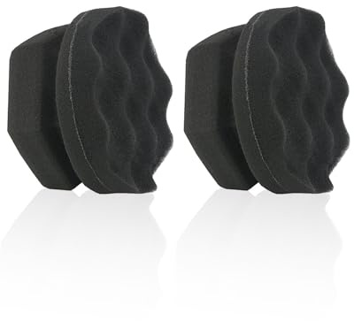 BEIBXHQQ 2PCS Large Waxed Cotton, Tire Shine Applicator, Car Tire Brush, Composite Polishing Sponge, Tire Shine Brush, Tire Applicator, Applicator Pad, Suitable for Car Polishing