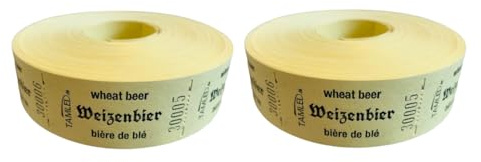 TAMLED Bonrolle WEIZENBIER 2x 1000 Abrisse perforiert fortlfd. nummeriert