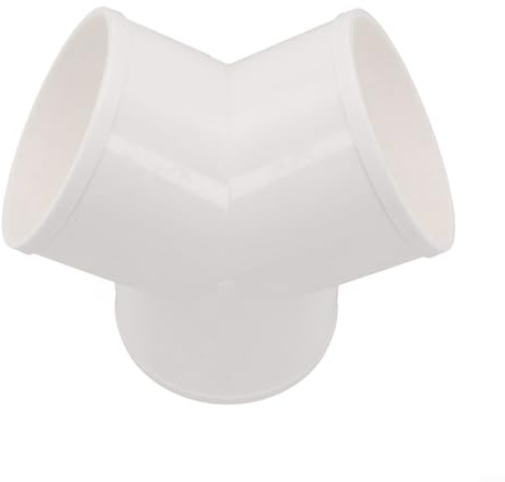 Oniissy PVC Y Shape Ducting Splitter Connector for Extractor Fans Range Hood Accessories,Air Con Tube Exhaust Hose Splitter for Cooker Hood Ventilation Pipe,for Extractor Fan Bathroom(200mm)