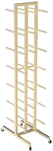 Home Gym Yoga Mat Halter, Übungsmatte Regal mit 360° Rotierenden Rädern - 5 Tier Doppelseitige Schaumstoffrollen Lagerregal Organizer für Übungsmatten & Pilates-Matten