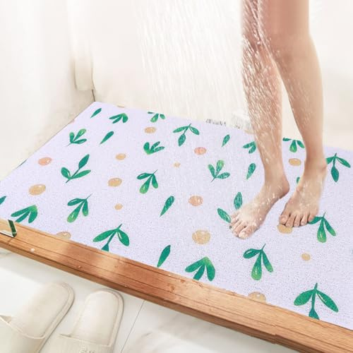 7VSTOHS Duschmatte rutschfest 50x80cm, Weich Komfort Badematte mit Ablauflöchern, PVC-Luffa Massage Antirutschmatte Dusche für Badewanne, Dusch und Nassbereiche, Schnell Trocknend