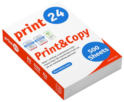 print24 Druckerpapier Kopierpapier 500-150000 Blatt A4 80g Premium Weiß PEFC zertifiziert (500 Blatt)