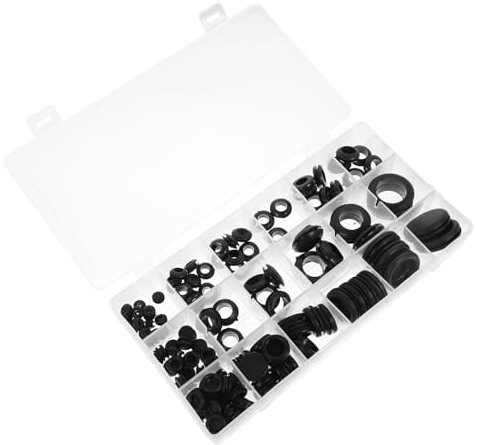 PartyKindom 1 Satz Schutzring Schutzspule Organisieren Firewall Desktop-kabellochabdeckung Nuss System Kabelkanal Drahtversteck Sortimente Kabelbinder Stecker Bausatz Auslauf Auto Black Gummi