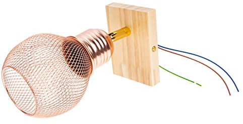 jojofuny Lampada Da Parete Legno Massello Applique Decorativa Per Camera Da Letto e Corridoio Design Semplice Ed Elegante Facile Installazione Senza Bulbo Risparmio Energetico