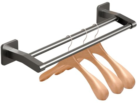Scaffale per asciugamani da bagno, portasciugamani con un design moderno con Kipuru, questa asta per asciugamani da bagno doppia dona una sensazione moderna a qualsiasi asta per asciugamani da bagno