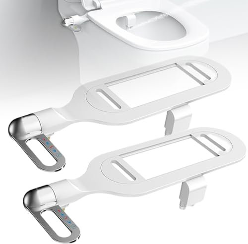 Sedile WC Smart Bidet con doppio ugello, non elettrico, meccanico, 2 modalità (singolo freddo), facile installazione, attacco bidet per il massimo comfort e igiene