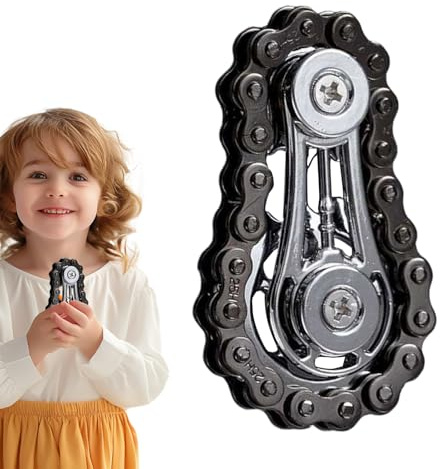 Spinner Engranaje Cadena Anti-Estrés,Rodillo Cadena Juguete Relajante - Gadget Sensorial para Aliviar El Aburrimiento En Adolescentes Niños Adultos Hombres Y Regalos