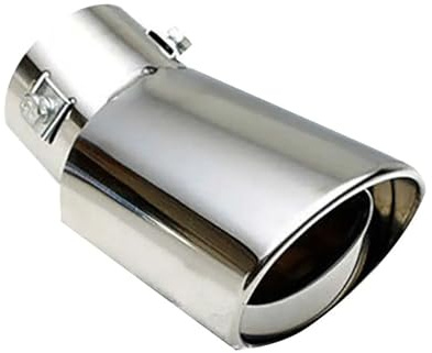 Auspuffblende Für Mercedes Für Benz Klasse E350 W211 W203 W204 Universal Auto Zubehör Schalldämpfer Spitze Runde Edelstahl Auto-SchalldäMpfer(Bend)