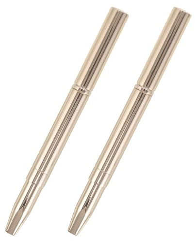 COLLBATH 2 Piezas Brocha de Labios Retráctil Dorada de Doble Punta con Tapa, Metal Elegante para Aplicación Cómoda y Contorno Preciso, Adecuado para Maquillaje Diario y Viajes