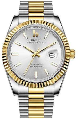 BUREI Ultradünne Herrenuhr – Minimalistisches Analog-Design, wasserdichtes Quarzwerk, Geschenk für Männer