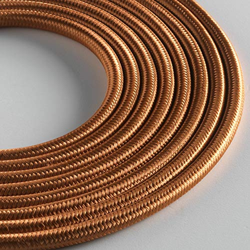 Klartext LUMIÈRE Textilkabel, rund, 3x0,75mm, Bronze, 5mt.Achtung: Erdkabel im Lieferumfang enthalten! Ultimative Sicherheit