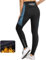 NICEWIN Radlerhose Fahrradhose Damen Lang mit Sitzpolster 4D Gepolsterte Winter Thermo Radhose Atmungsaktiv stoßfeste Tights Elastisch Hosen,XXL,Grau-Thermo Wolle
