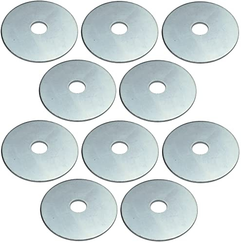 AERZETIX C49700 Arandelas Carrocería Planas Anchas M8 Ø8.4x40x1.7mm | Juego de 10, Acero galvanizado