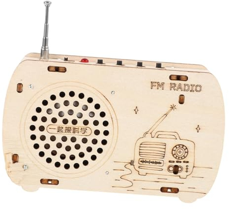 Warmhm Kinder Holzradio Bausatz Selbstgemacht Radio Experimentierkasten Stem Lernspielzeug Für Kinder Wissenschaft Experiment Holz Modellbau Geschenk