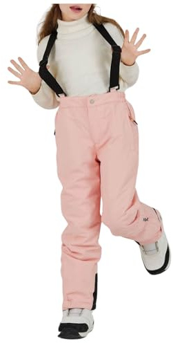 Generisch Pantalon de neige pour enfant Hiver Chaud Pantalon de ski et de snowboard pour garçon et fille, Rose clair, 7