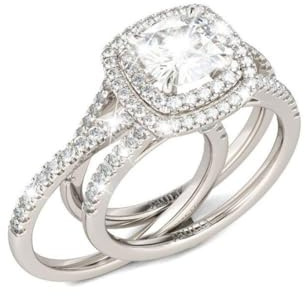 Jeulia Paar Ringe für Damen 925 Sterling Silber Offen Einstellbar Partnerringe Verlobungsringe Hochzeitsringe mit Weiß Zirkonia Verstellbar Unisex Bandringe Liebe Geschenk (57)