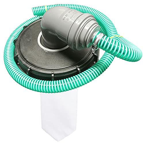 FN-Technik IBC lid filter, rain water filter cover, DN 225 HT DN 75 felt, HT DN 75: bend DN 75 hose, 32 mm