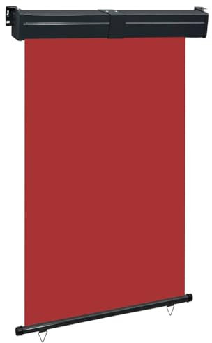 vidaXL Toldo Lateral de Balcón, Pantalla de Privacidad, Toldo Vertical Resistente al Rayos UV, Sombrilla para Jardín Terraza, Rojo