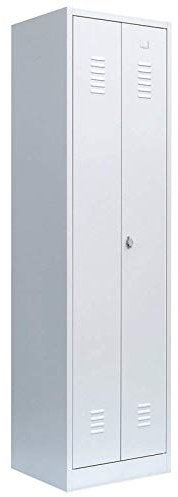 Lüllmann Spind Mehrzweckspind Kleiderspind Spindschrank 2 Abteile 180x50x50cm grau X-510700