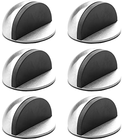 Butée de Porte, Arrêts de Portes, 6 Pièces Butee de Porte Adhesive, bloc porte adhesif Butoir de Porte au Sol Stop-Porte Adhésif pour Protéger Les Meubles, Argent