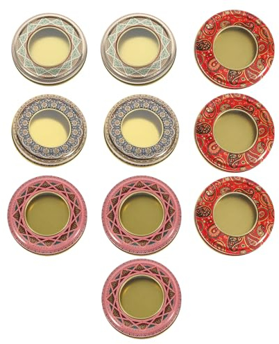 Angoily 10pcs Iron Storage Boxes Sealed Canisters for Spices and Decorative