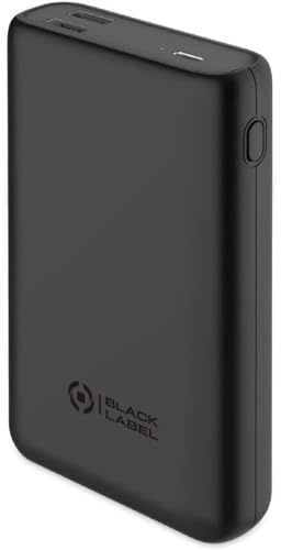 Celly, Powerbank Linea Black Label, Power Bank con Power Delivery 15.000mAh, 45W Output, Ricarica Simultanea Fino a 3 Dispositivi, 1 porta USB-C e 2 USB, Ricarica Rapida in Meno di 1 Ora