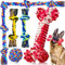 Lot de 5 Jouets à Mâcher Pour Chiens de Grande Taille - Indestructibles Pour Mâcheurs Agressifs - Corde de Coton et Os Robustes