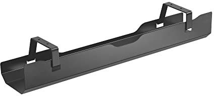 conecto Support de câble pour Bureau, Gestion des câbles avec Montage sous Le Bureau, Noir